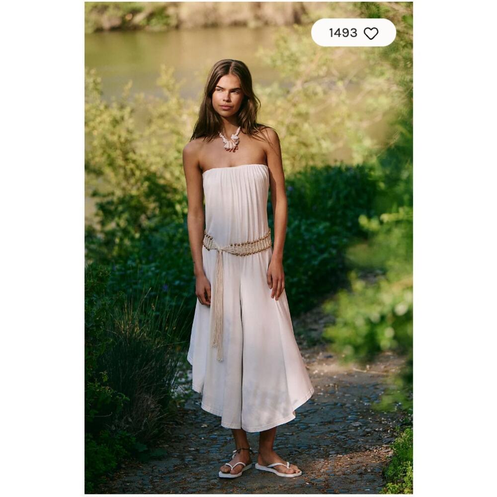 Free People Annika One Piece Strapless Jumpsuit Medium NWOT
